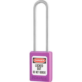 Master Lock Company S33LTPRP Master Lock® Thermoplastic Zenex™ S33LTPRP Snap Lock Safety Padlock, 1-3/8"W x 3"H Purple image.
