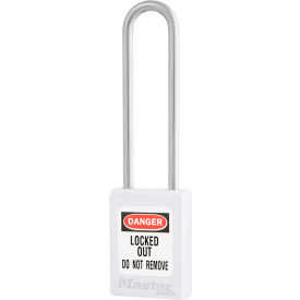 Master Lock Company S33LTWHT Master Lock® Thermoplastic Zenex™ S33LTWHT Snap Lock Safety Padlock, 1-3/8"W x 3"H, White image.