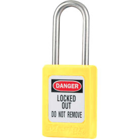 Master Lock Thermoplastic Zenex S33YLW Snap Lock Safety Padlock, 1-3/8