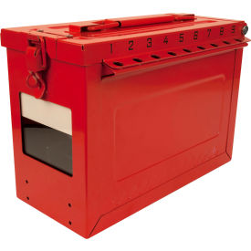 Master Lock Company S602 MasterLock® Large Group Lock Box With Key Window, Red, S602 image.