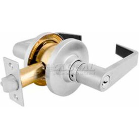 Master Lock Company SLC0126DKA4 Master Lock® Commercial Cylindrical Lockset Lever, Keyed Entry, Brushed Chrome image.