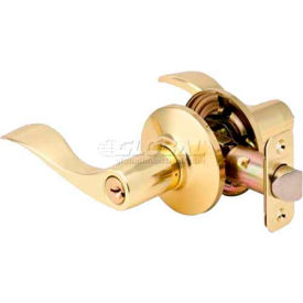 Master Lock Company WL0103KA4 Master Lock® Wave Lever, Keyed Entry, Polished Bronze image.