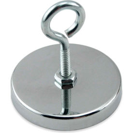 Master Magnetics Neodymium Hang-It Magnet RB50EBNEO with Attached Eyebolt 90 Lb. Pull Chrome Plating - Pkg Qty 100