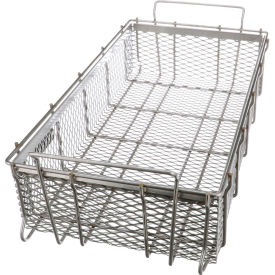 Marlin Steel Wire Products Inc 00-00363281-38-5 Marlin Steel Material Handling Basket 24 x 13-1/4 x 5-7/16 Stainless Steel - Price Each for Qty 5+ image.