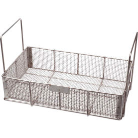 Marlin Steel Wire Products Inc 00-00368187-38 Marlin Steel Wire Basket 19"L x 11"W x 4-1/2"H 0.25" Wire - Stainless Steel - Price Each for Qty 1-4 image.