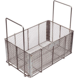 Marlin Steel Wire Products Inc 00-00368188-38-5 Marlin Steel Wire Basket 15"L x 9"W x 6-1/2"H 0.25" Wire - Stainless Steel - Price Each for Qty 5+ image.