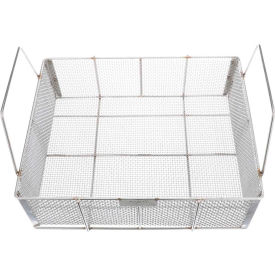 Marlin Steel Wire Products Inc 00-00368190-38-5 Marlin Steel Wire Basket 21"L x 17"W x 6-1/2"H 0.25" Wire - Stainless Steel - Price Each for Qty 5+ image.