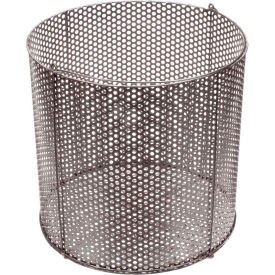Marlin Steel Wire Products Inc 00-00368225-81-5 Marlin Steel Perforated Round Basket 12-3/4"Dia x 12-3/8"H Plain Steel - Price Each for Qty 5+ image.