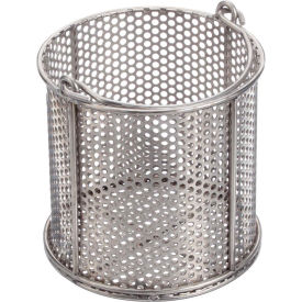 Marlin Steel Wire Products Inc 00-00368226-38 Marlin Steel Perforated Round Basket 8-5/8"Dia x 8-1/4"H Stainless Steel - Price Each for Qty 1-4 image.