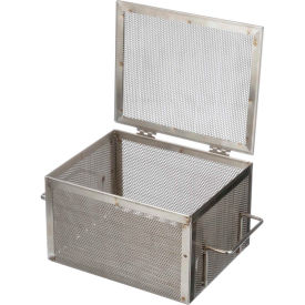 Marlin Steel Wire Products Inc 00-00368229-38-5 Marlin Steel Perforated Basket 10-9/16"L x 8-7/16"W x 6-1/4"H Stainless Steel Price Each for Qty 5+ image.