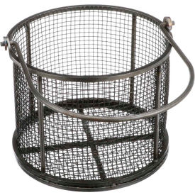 Marlin Steel Wire Products Inc 00-00368231-81-5 Marlin Steel Round Wire Basket 8-5/8"Dia. x 6-5/8"H 0.25" Wire - Plain Steel - Price Each for Qty 5+ image.