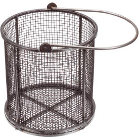Marlin Steel Wire Products Inc 00-00368232-81-5 Marlin Steel Round Wire Basket 8-5/8"Dia. x 8-5/8"H 0.25" Wire - Plain Steel - Price Each for Qty 5+ image.