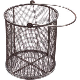 Marlin Steel Wire Products Inc 00-00368234-81-5 Marlin Steel Round Wire Basket 9-5/8"Dia. x 10-5/8"H 0.25" Wire - Plain Steel Price Each for Qty 5+ image.