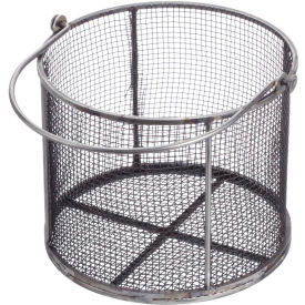 Marlin Steel Wire Products Inc 00-00368236-81-5 Marlin Steel Round Wire Basket 10-5/8"Dia. x 8-5/8"H 0.25" Wire - Plain Steel Price Each for Qty 5+ image.