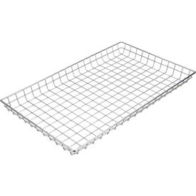 Marlin Steel Wire Products Inc 00-129-12-5 Marlin Steel Plain Steel Chrome Plated Wire Nesting Basket 26"L x 16"W x 2"H, Qty 5+ image.