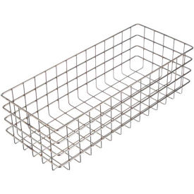 Marlin Steel Wire Products Inc 00778002-39-5 Marlin Steel 316 Wire Basket 20-1/4"L x 8-1/8"W x 6"H - Stainless Steel - Price Each for Qty 5+ image.