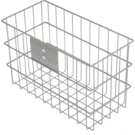 Marlin Steel Wire Products Inc 02035005-04-5 Marlin Steel Wire Mounting Mesh Basket 14"L x 7"W x 9"H Plain Steel Price Each for Qty 5+ image.