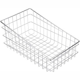 Marlin Steel Wire Products Inc 00-137-12-5 Marlin Steel Slanted Basket Chrome Plated Steel 24"L x 16"W x 13-7/8"H Price Each for Qty 5+ image.