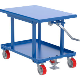 Hand Crank Operated Mechanical Post Table 24 x 36 High Profile view 2