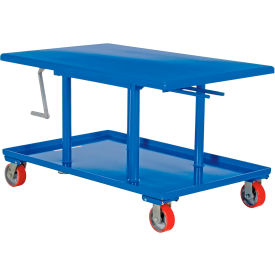 Hand Crank Operated Mechanical Post Table - 30 x 42 High Profile view 2