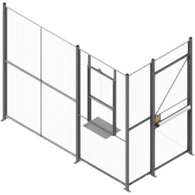 WireCrafters® 840 Style 2 sided Driver Cage No Ceiling 4'W x 10'D x 8'H