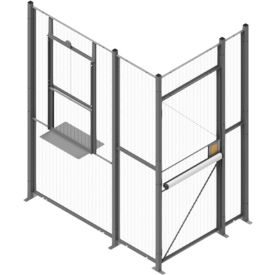 WireCrafters® 840 Style 2 sided Driver Cage No Ceiling 4'W x 6'D x 8'H