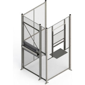 WireCrafters® 840 Style 3 sided Driver Cage No Ceiling 3'W x 4'D x 8'H