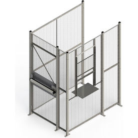 WireCrafters® 840 Style 3 sided Driver Cage No Ceiling 4'W x 6'D x 8'H