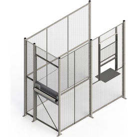 WireCrafters® 840 Style 3 sided Driver Cage No Ceiling 5'W x 10'D x 8'H