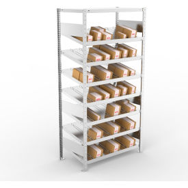 Meta Storage CLIP S3 Gravity Fed Rack 14° Basic 79''Hx36''Wx20''D (8xMS230 shelves) Galvanized