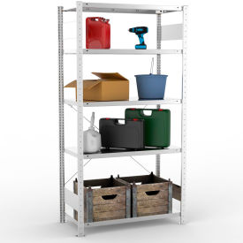 Meta Storage 5 Shelf Clip S3 Heavy Duty Boltless Shelving Starter 48""W x 18""D x 87""H Solid Deck