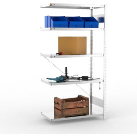 Meta Storage 5 Shelf Clip S3 Heavy Duty Boltless Shelving Add On 36""W x 24""D x 79""H Solid Deck