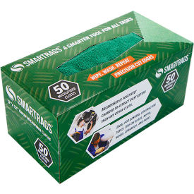 MONARCH BRANDS M950G SmartRags™ Microfiber Cleaning Cloths, 12" x 12", Green, 50 Rags/Box - M950G image.