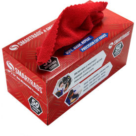 MONARCH BRANDS M950R SmartRags™ Microfiber Cleaning Cloths, 12" x 12", Red, 50 Rags/Box - M950R image.