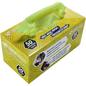 MONARCH BRANDS M950Y SmartRags™ Microfiber Cleaning Cloths, 12" x 12", Yellow, 50 Rags/Box - M950Y image.