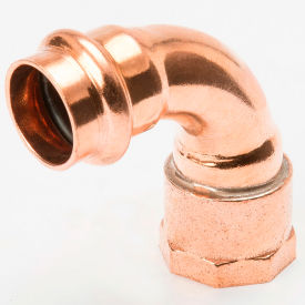 Mueller Industries PF01532 Mueller PRS Fittings 3/4" Copper Press X FPT W/90 Degree Elbow image.