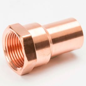 Mueller Industries PF01579 Mueller PRS Fittings 1-1/2" Copper Fitting X FPT W/Female Adapter image.