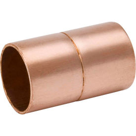 Mueller W 01055 1-1/4 In. Wrot Copper Rolled Stop Coupling - Copper