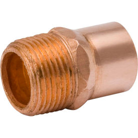 Mueller Industries W 01116 Mueller W 01116 1/4 In. X 1/8 In. Wrot Copper Male Adapter - Copper X Male Adapter image.