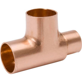 Mueller Industries W 04004 Mueller W 04004 3/8 In. X 1/4 In. X 1/4 In. Wrot Copper Reducing Tee - Copper image.