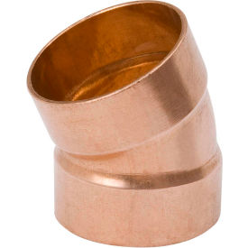 Pipe Fittings Copper Mueller W 07060 1 1 2 In Wrot Copper 22 1 2 Degree Dwv Elbow Copper B1919883 Globalindustrial Com