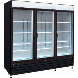 Mvp Group Corporation KGF-72 Kool-It KGF-72 - Freezer Merchandiser, 72 Cu. Ft., 3 Glass Doors, Black, 79-1/2"H x 81"W image.