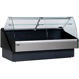 Hydra-Kool Curved Glass Packaged Meat Deli Case with Rear Storage 77-1/2""W x 43-3/8""D x 47-1/4""H