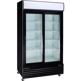 Mvp Group Corporation KSM-36 Kool-It KSM-36 - Refrigerated Merchandiser, 2 Glass Doors, 36 Cu. Ft., Black, 79-1/2"H x 44-1/2"W image.