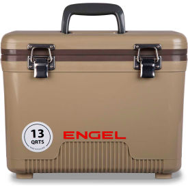 INNOVATIVE MARKET AND DISTRIBUTION UC13T Engel® UC13T Cooler/Dry Box 13 Qt., Tan, Polypropylene image.
