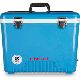 INNOVATIVE MARKET AND DISTRIBUTION UC30B Engel® UC30B Cooler/Dry Box 30 Qt., Blue, Polypropylene image.