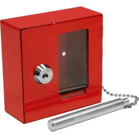 Barska AX11838 Barska Breakable Emergency Key Box with Attached Hammer B Style, 3-15/16"W x 1-9/16"D x 3-15/16"H image.