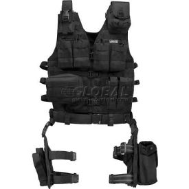 Barska BI12016 Barska Loaded Gear VX-100 Tactical Vest and Leg Platform, 22"L x 38-50"W image.