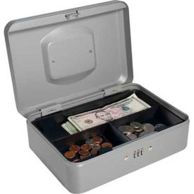 Barska CB11786 Barska Cash Box With Combination Lock CB11786 10" x 7-1/16" x 3-9/16" Gray image.
