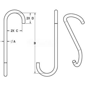 Machining & Welding by Olsen, Inc. 14205 M&W 7/8" Style B S-hook image.